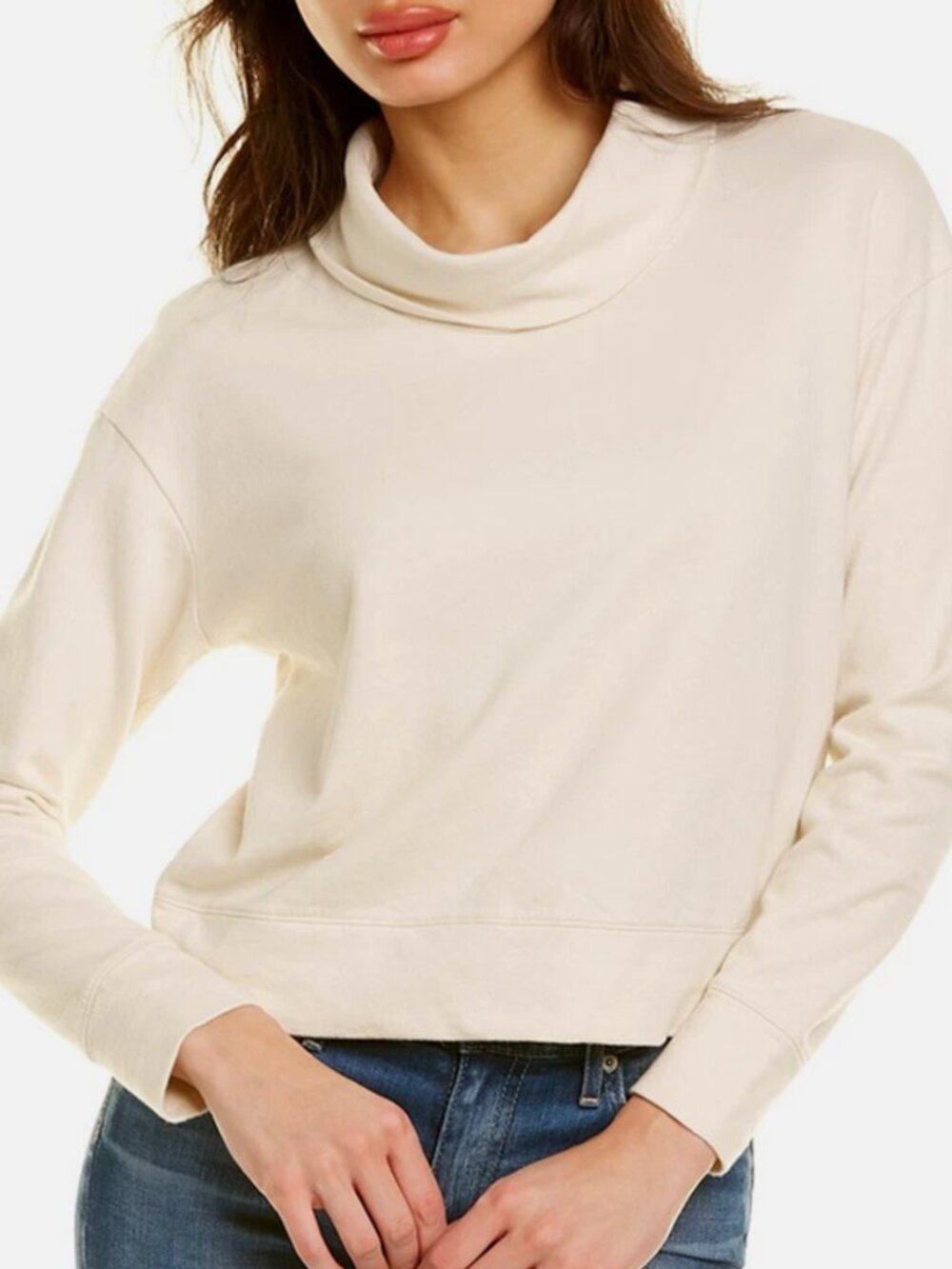 James Perse Cowl Neck Sweater Top – Alabaster Size 4 (XL)
